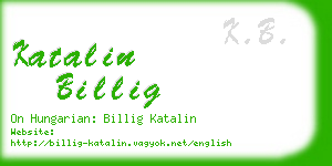 katalin billig business card